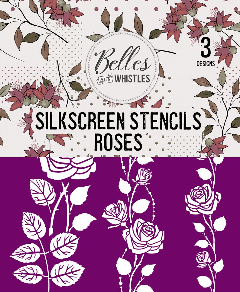 Roses - Silkscreen Stencil – Now and Then WDM