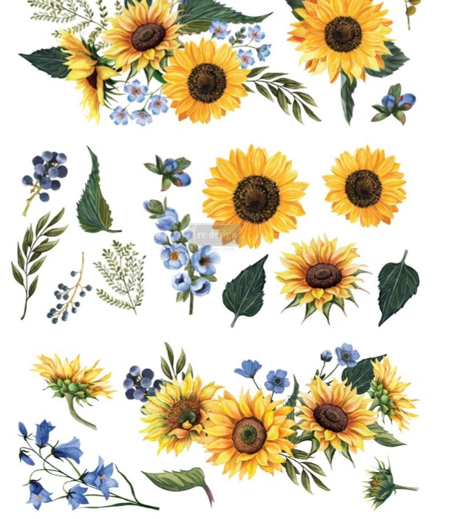 Sunflower Fields Redesign with Prima transfer