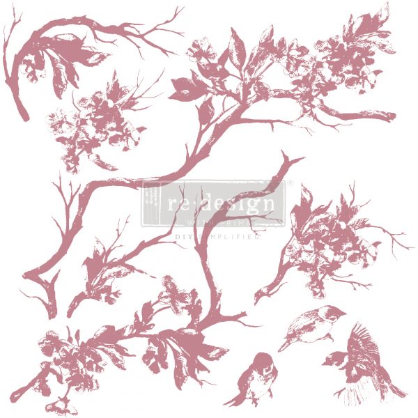 REDESIGN DECOR STAMP – FOREST AVIARY – 12″X12″ (9 PCS)