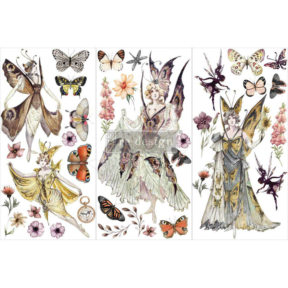 DECOR TRANSFERS® – FOREST FAIRIES – 3 SHEETS, 6″X12″