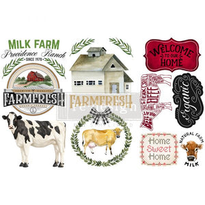 REDESIGN DECOR TRANSFERS® – HOME & FARM – 3 SHEETS, 6″X12″