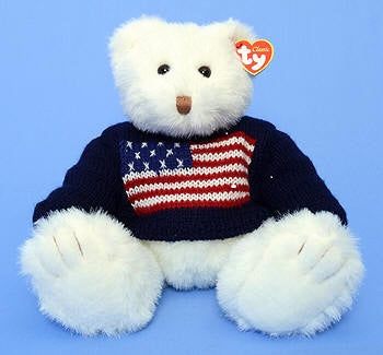 Lacey w USA patriotic sweater