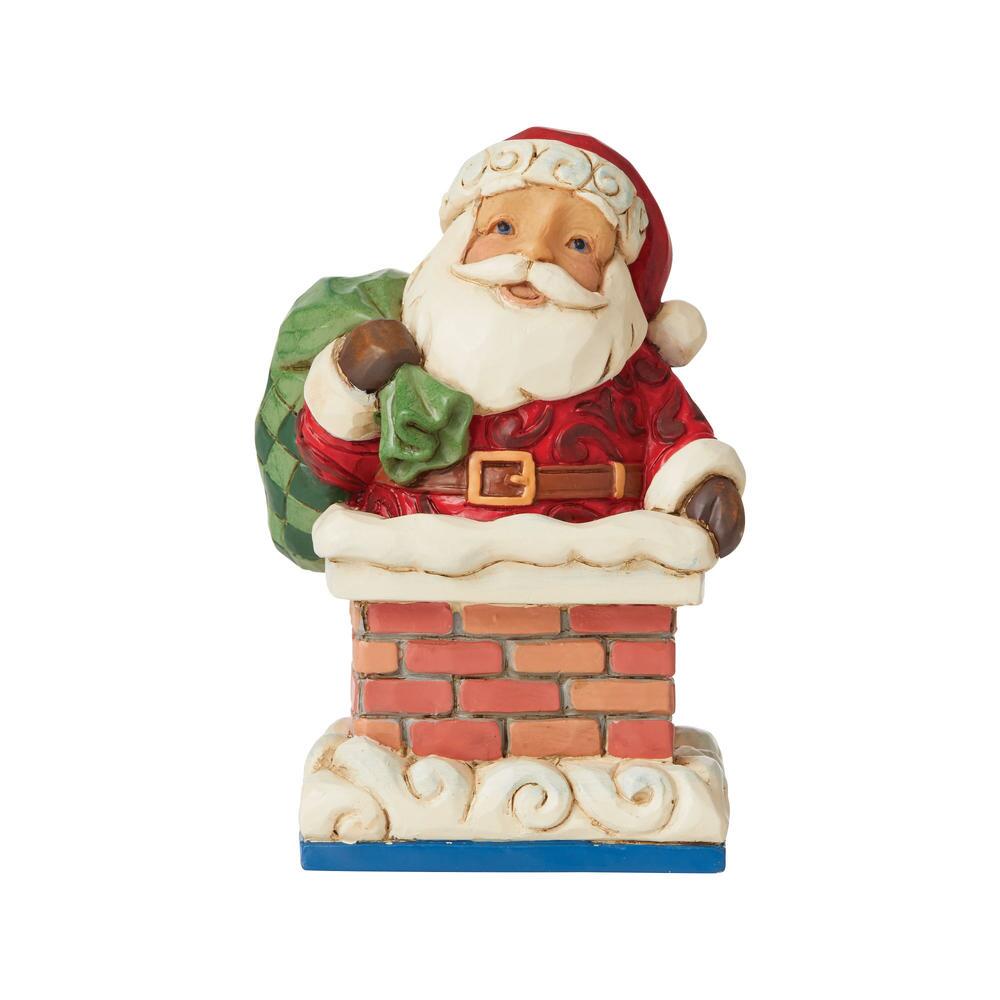 Jim Shore Santa in Chimney Mini